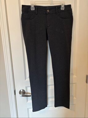 Classic Dark Gray Straight-Leg Pants